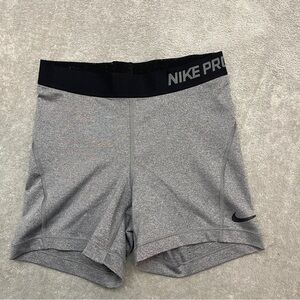 Nike Pro Womens Dri-Fit Compression Shorts 725481-021 Gray/Black Size Small
